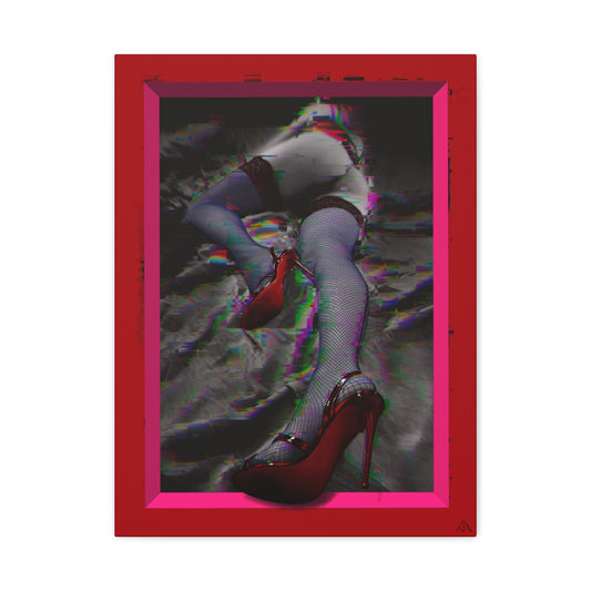 Arachno's Second Muse "Glitched" — Contemporary Red Heels Wall Art