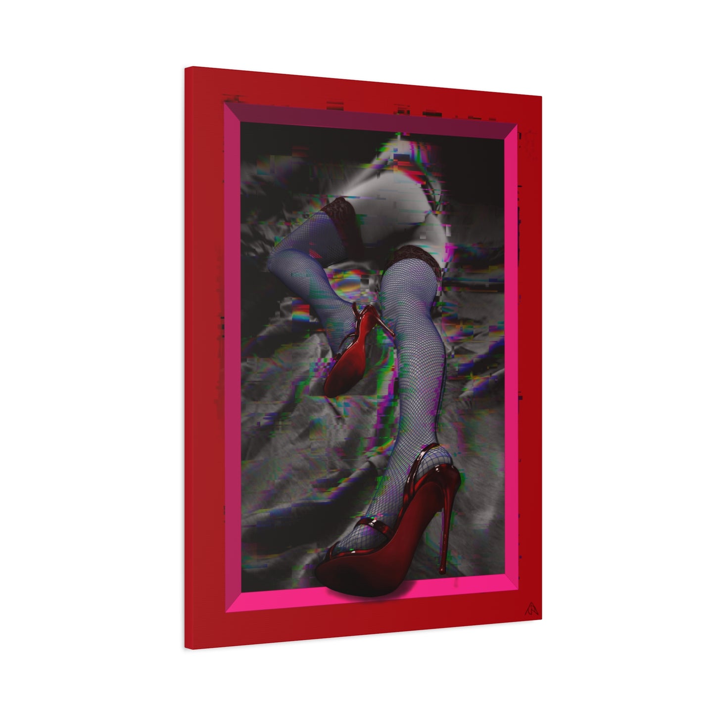 Arachno's Second Muse "Glitched" — Contemporary Red Heels Wall Art
