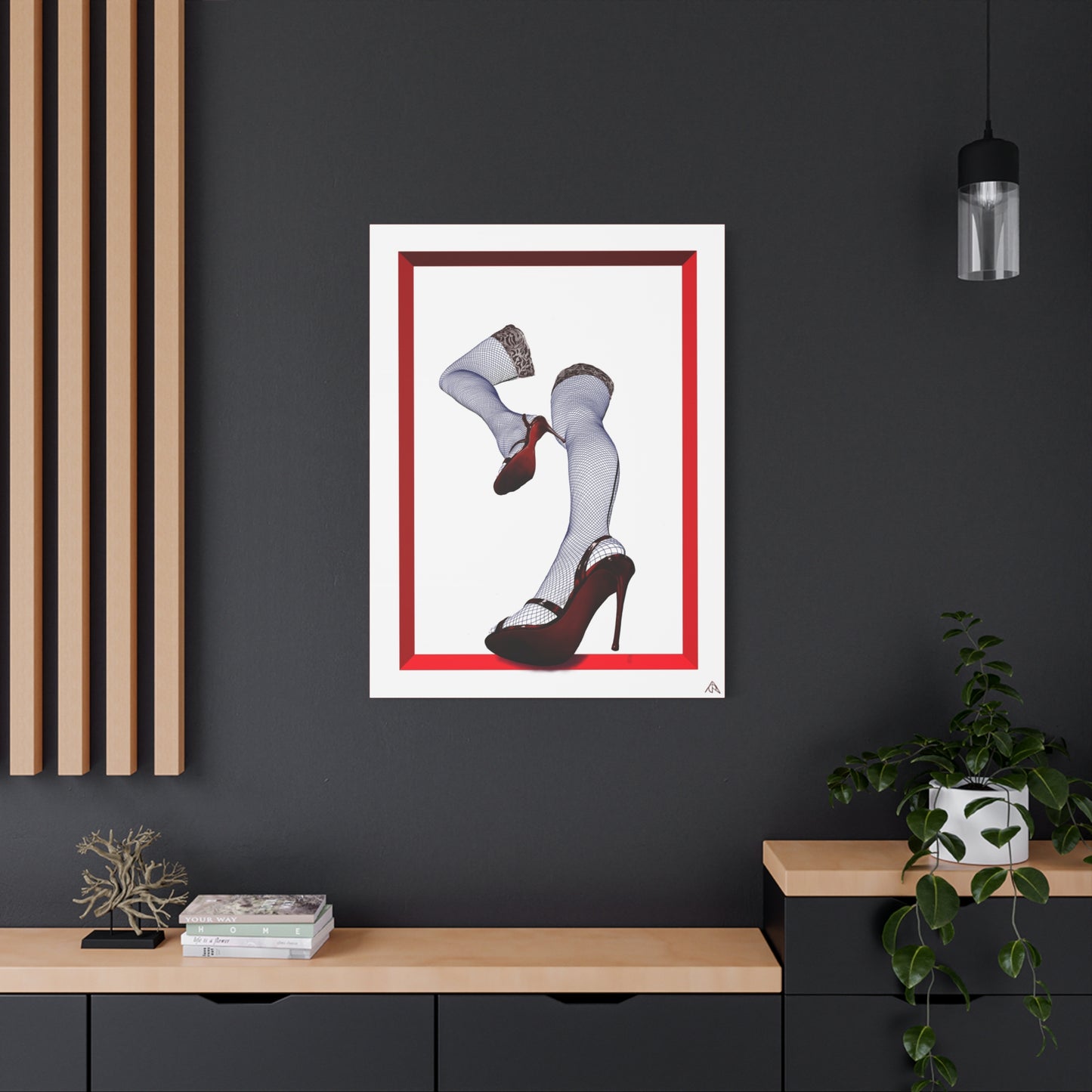 Arachno's "Second Muse - Contrast" - Pinup Heels Canvas Wall Art