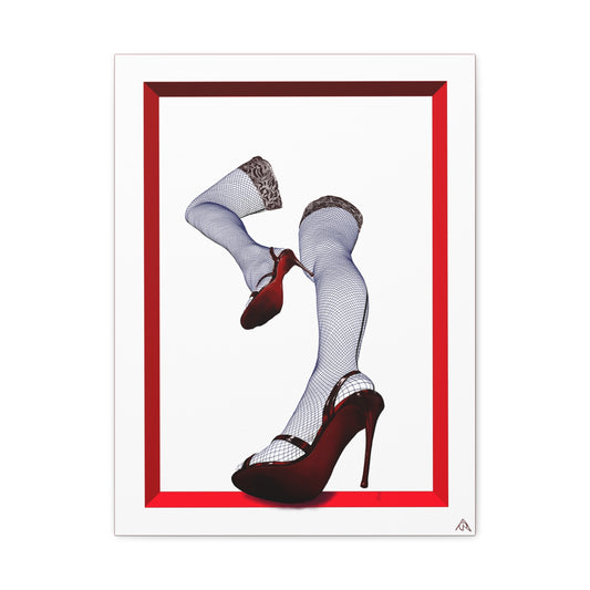 Arachno's "Second Muse - Contrast" - Pinup Heels Canvas Wall Art