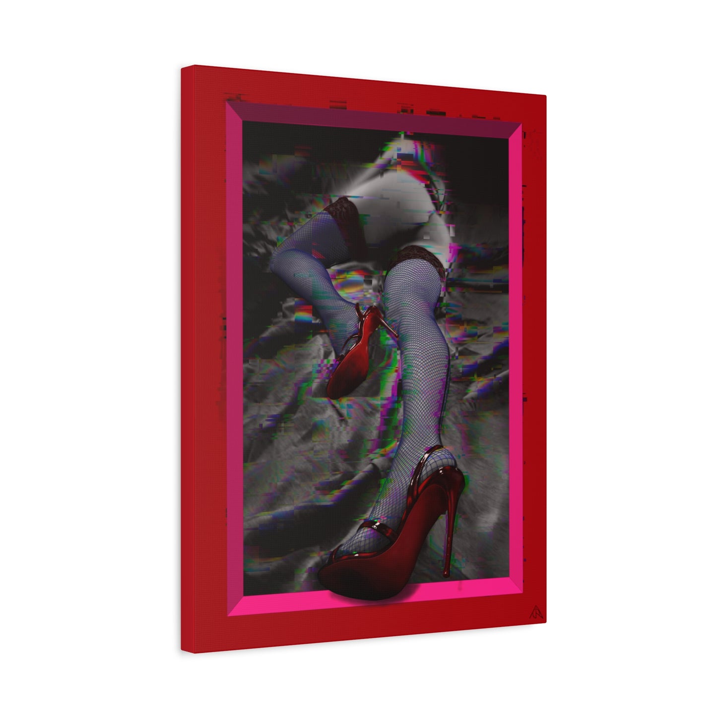 Arachno's Second Muse "Glitched" — Contemporary Red Heels Wall Art