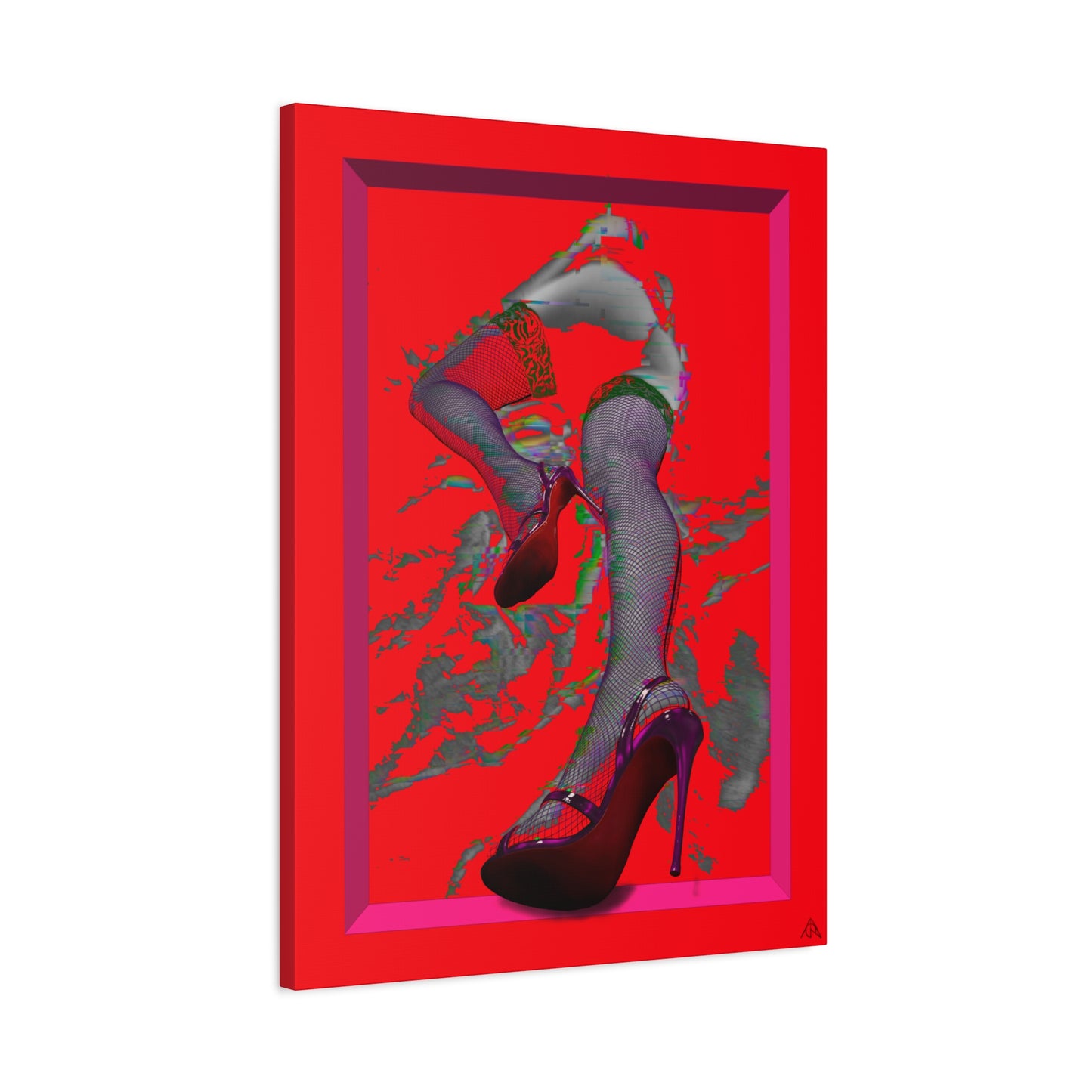 Arachno's "Second Muse - Infrared" - Red Stiletto Pinup Canvas Art