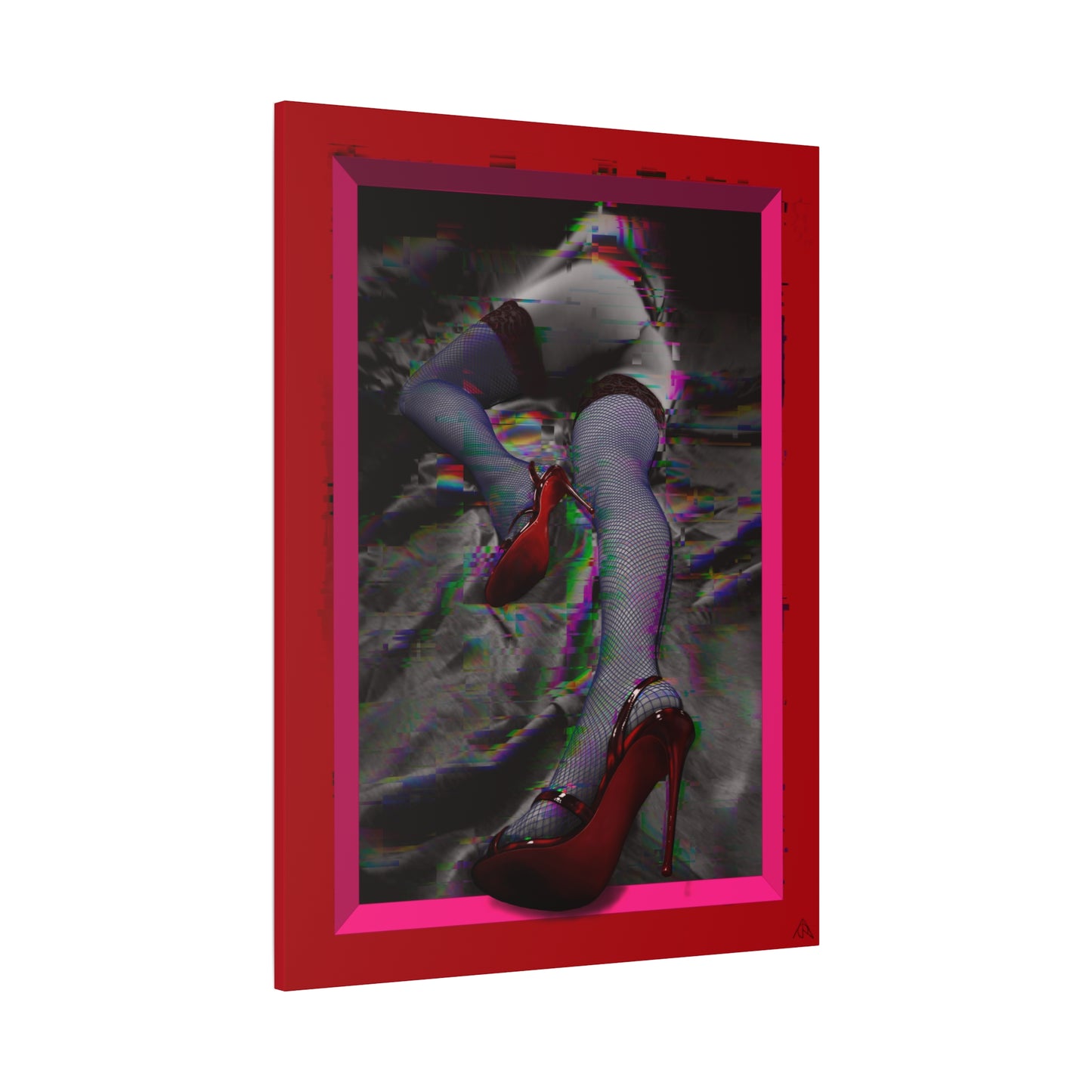Arachno's Second Muse "Glitched" — Contemporary Red Heels Wall Art