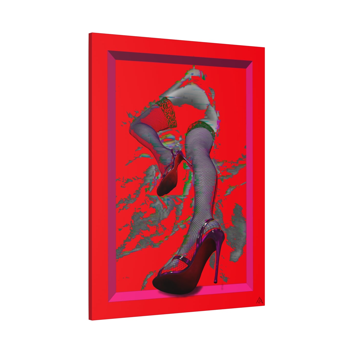 Arachno's "Second Muse - Infrared" - Red Stiletto Pinup Canvas Art