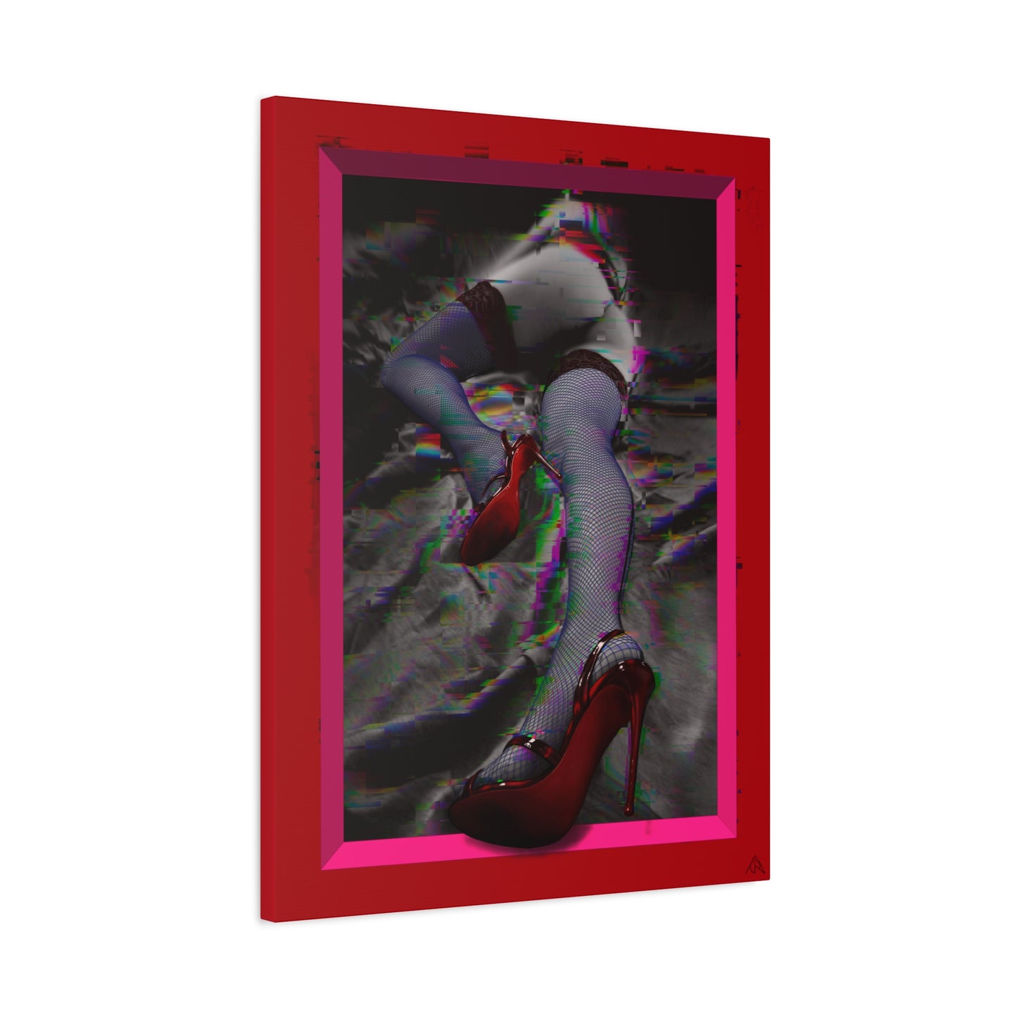 Arachno's Second Muse "Glitched" — Contemporary Red Heels Wall Art