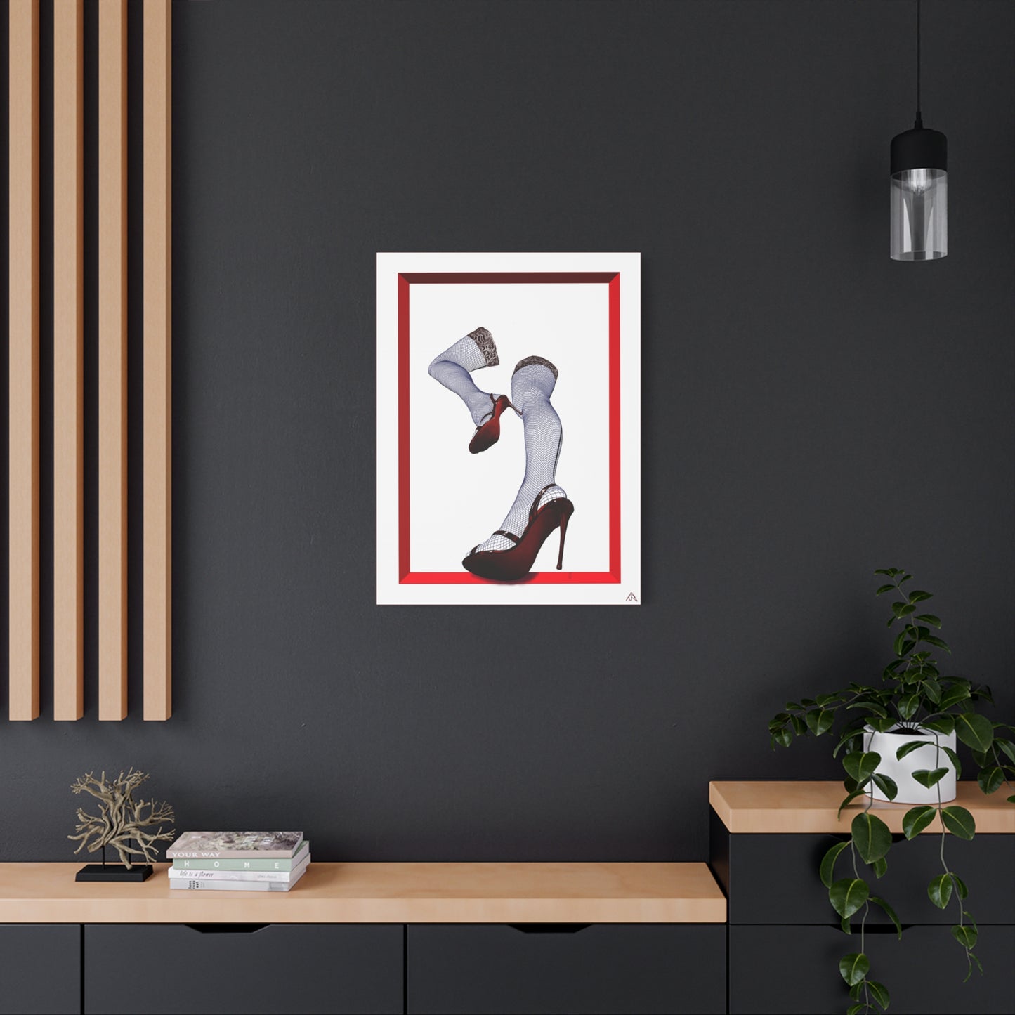 Arachno's "Second Muse - Contrast" - Pinup Heels Canvas Wall Art