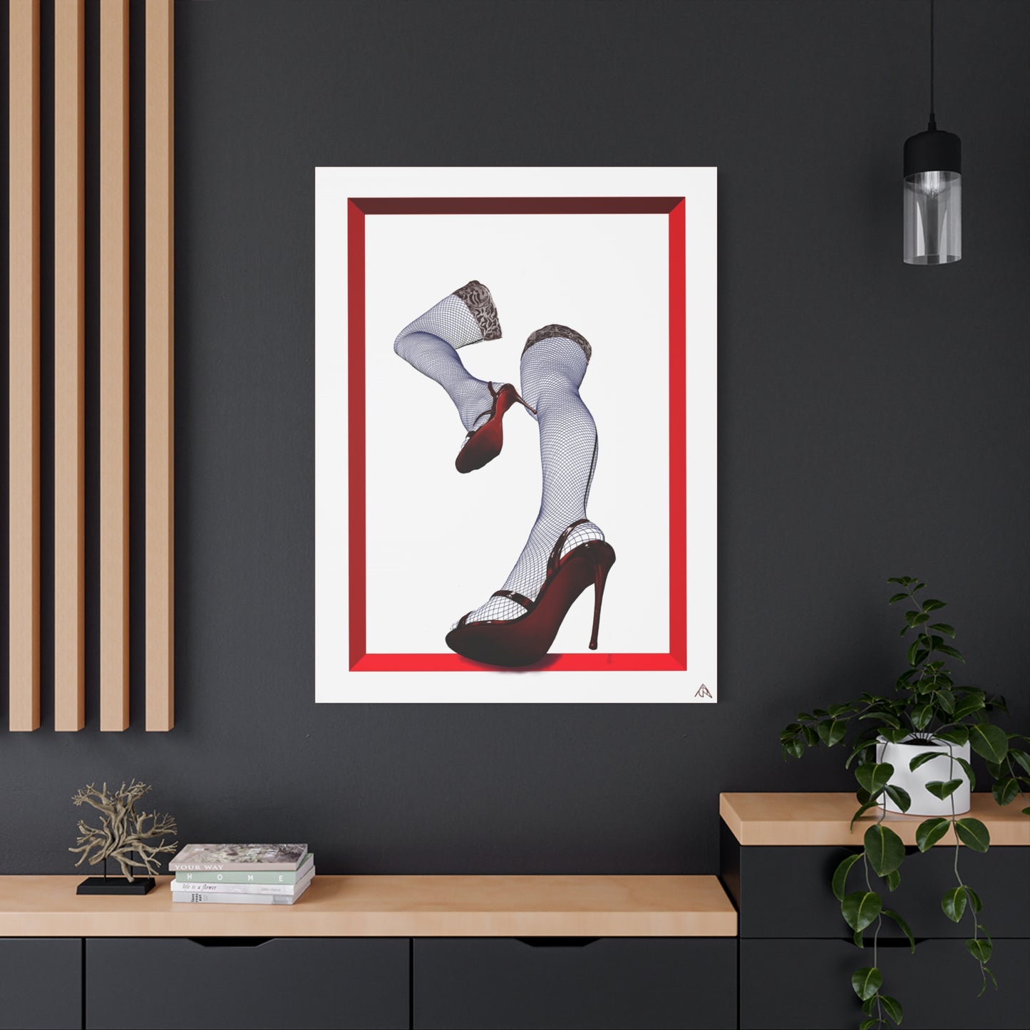 Arachno's "Second Muse - Contrast" - Pinup Heels Canvas Wall Art